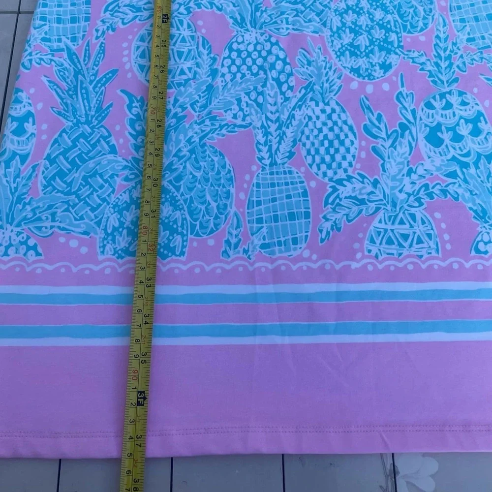 Barbara Erickson Pink and Blue Pineapple Dress - Picture 6 of 6